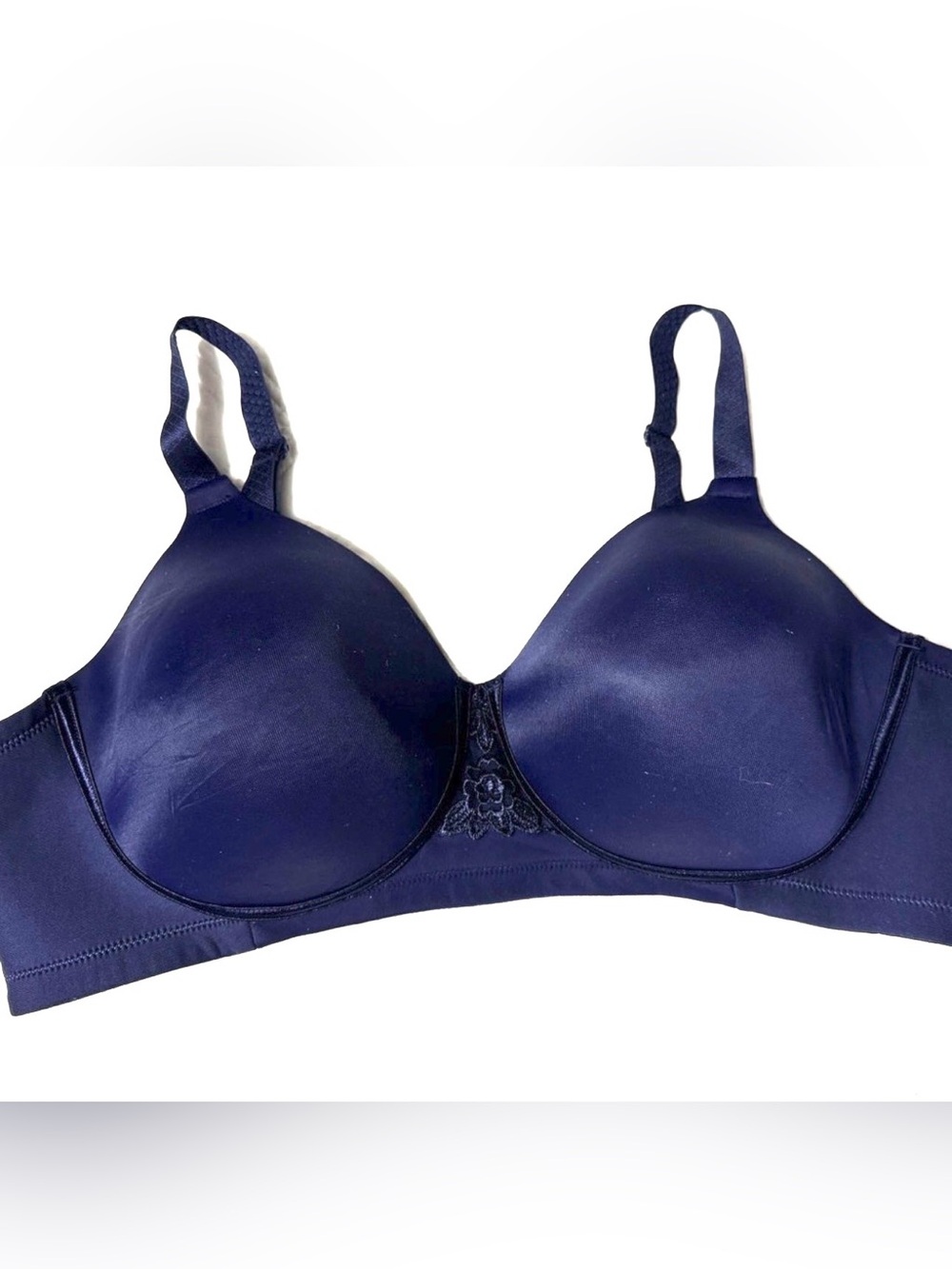 Vanity Fair Beauty Back Full Figure Wire Free Bra Navy EUC Size 42C